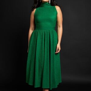 Rebdolls Textured High Neck Dress